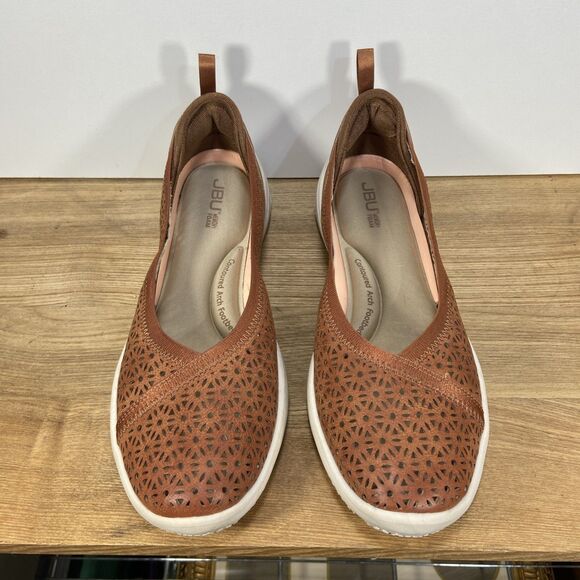 JBU Women 9.5 Emma Comfortable Casual Slip-On Ballet Flat Brown JBU by Jambu - Picture 3 of 11